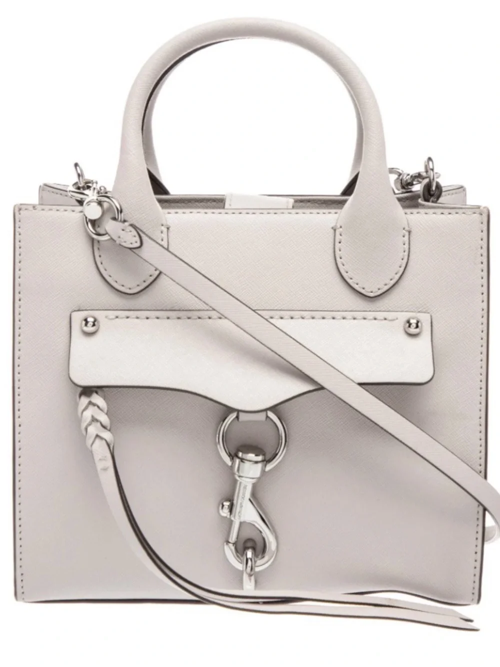 Rebecca Minkoff Mini Satchel in Light Gray Leather